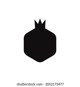 Icono de vector de frutas granadas.Ilustración de granada
