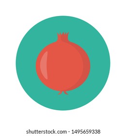 pomegranate glyph flat vector icon