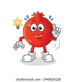 pomegranate got an idea illustration. character vector
