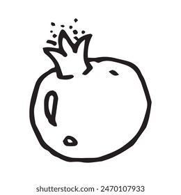 Ilustración vectorial de granada dibujada a mano