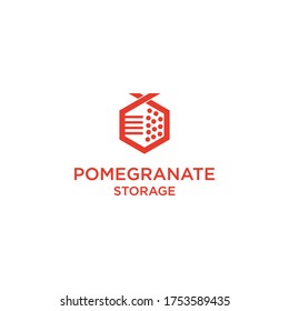 Pomegranate Icon App Logo Vector