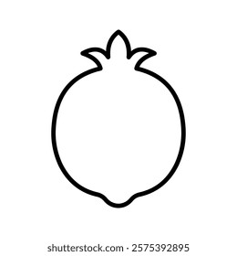 Pomegranate icon color editable on white background