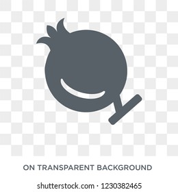 Pomegranate icon. Pomegranate design concept from Fruit and vegetables collection. Simple element vector illustration on transparent background.