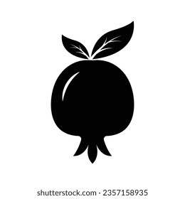 Pomegranate icon design. isolated on white background. vector illustration 

