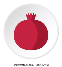 Pomegranate icon. Flat illustration of pomegranate vector icon for web