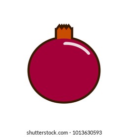 pomegranate icon flat isolated on clean background pomegranate icon concept sign for your web site, mobile, logo, app and ui design pomegranate icon vector illustration EPS