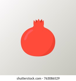 pomegranate icon flat isolated on clean background pomegranate icon concept sign for your web site, mobile, logo, app and ui design pomegranate icon vector illustration
