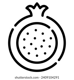 Pomegranate icon illustration for web, app, infographic, etc