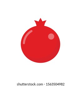 Pomegranate icon isolated on white background. Vector illustration. Eps 10.