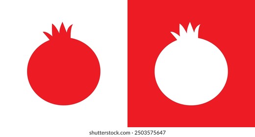 pomegranate icon line art vector