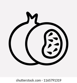 Pomegranate icon line element. Vector illustration of pomegranate icon line isolated on clean background for your web mobile app logo design.