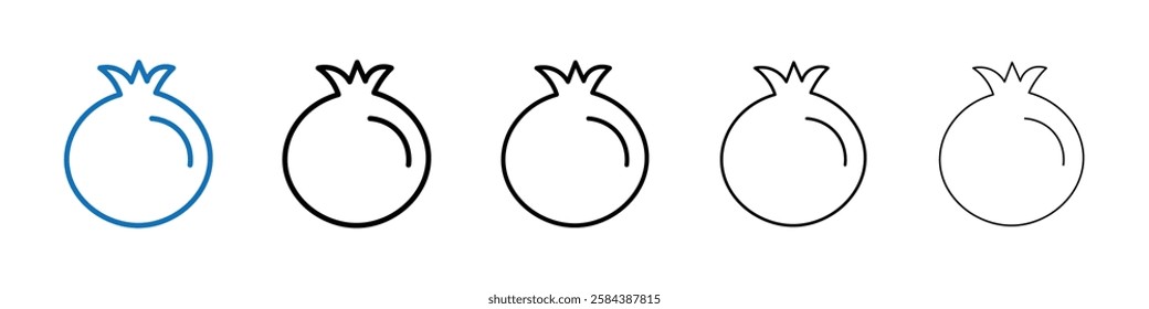 pomegranate icon Outline vector logo for web ui
