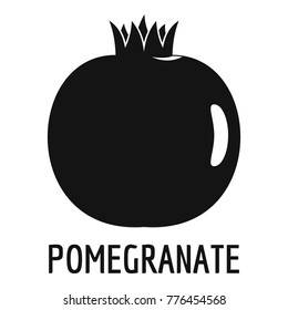 Pomegranate icon. Simple illustration of pomegranate vector icon for web
