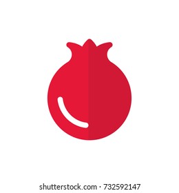 pomegranate icon vector. pomegranate flat style design