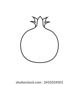 Pomegranate icon vector. Fruits illustration sign. Vitamins symbol. Vegetarian logo. Food mark.