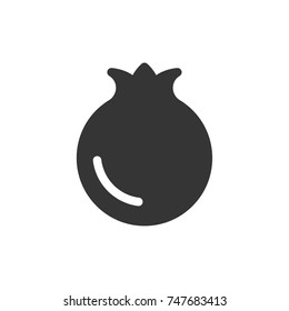 pomegranate icon vector. pomegranate icon glyph style