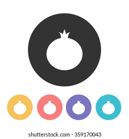pomegranate icon. vector illustration