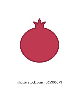 pomegranate icon. vector illustration
