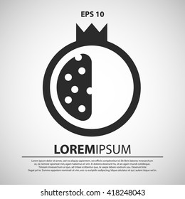 pomegranate icon. pomegranate vector illustration