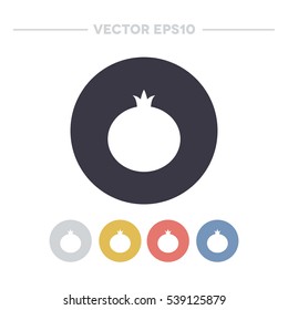 pomegranate icon. vector illustration