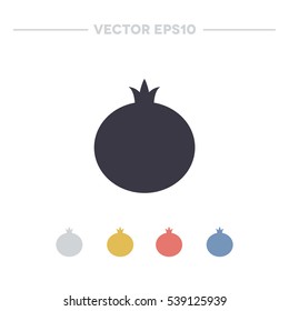 pomegranate icon. vector illustration