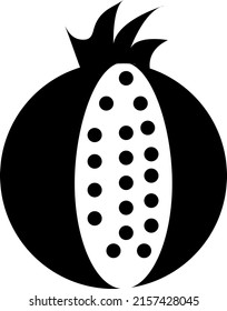 Pomegranate Icon vector illustration on white background..eps
