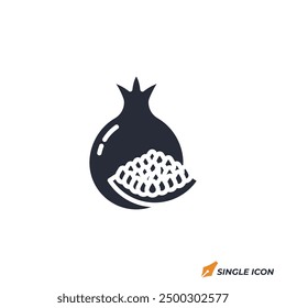 Pomegranate icon vector illustration. Pomegranate symbol isolated on white background