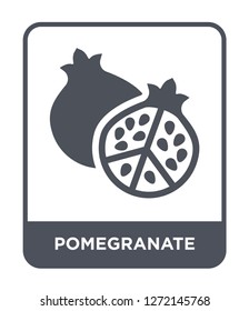 pomegranate icon vector on white background, pomegranate trendy filled icons from Fruits and vegetables collection, pomegranate simple element illustration