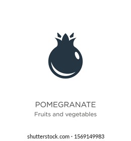 Pomegranate icon vector. Trendy flat pomegranate icon from fruits collection isolated on white background. Vector illustration can be used for web and mobile graphic design, logo, eps10