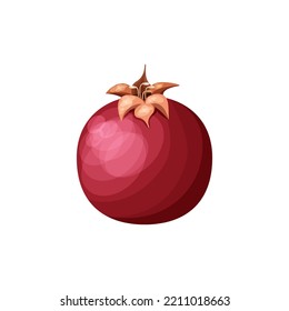 Pomegranato aislado sobre fondo blanco. Icono plano de granada.