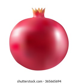 Pomegranate isolated on white background