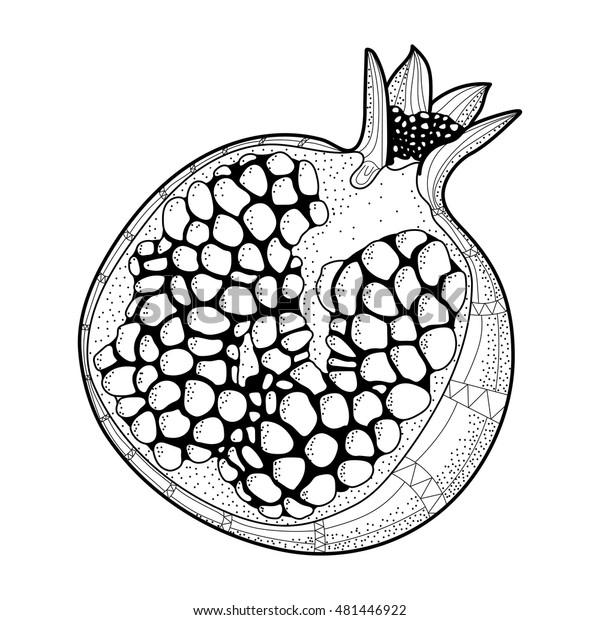Гранат трафарет рисунок