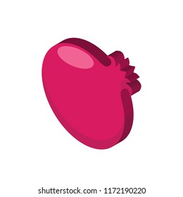 Pomegranate isometric left top view 3D icon