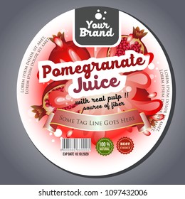 Pomegranate Juice Label Sticker Stock Vector (Royalty Free) 1097432006 ...