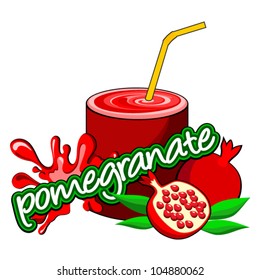 Pomegranate juice pouring.