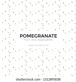 Pomegranate leaf pattern vector illustration