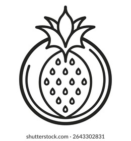 Icono de Vector de arte de línea de granada