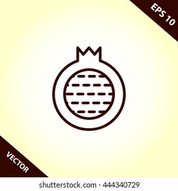 pomegranate line icon