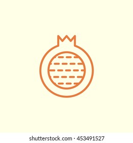 pomegranate line icon