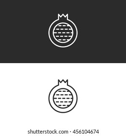 pomegranate line icon