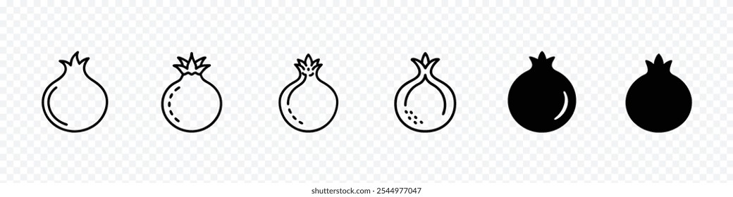 Pomegranate line icon, Pomegranate icon. Pomegranate glyph icon, fresh and fruit, pomegranate vector icon