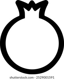 Icono de línea de granada. signo de estilo lineal para concepto móvil y signo de Web, símbolo, Vector, arte