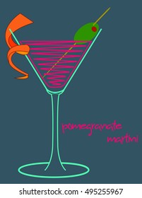 Pomegranate Martini Cocktail