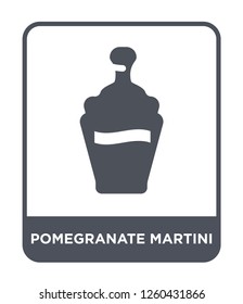 pomegranate martini icon vector on white background, pomegranate martini simple element illustration