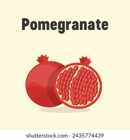 Pomegranate Modern Vector Icon Illustration