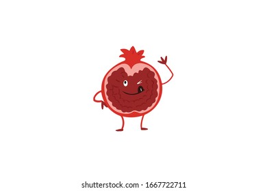 Ilustración de frutas vectoriales de objetos granados