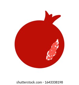 Pomegranate on white background vector illustration isolated