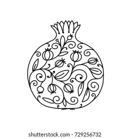 Pomegranate ornate, sketch for your design