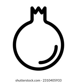 Pomegranate outline icon. Vector graphics