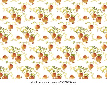 Pomegranate patterns vectors